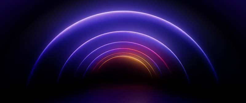 WWDC, Glowing, Violet background, Neon colors, Digital Art, 5K