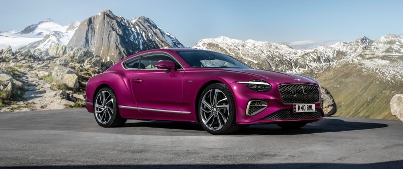 Bentley Continental GT Speed, Purple aesthetic, 2024, Outdoor