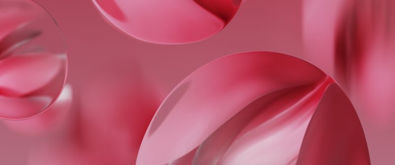 Google Pixel 9a, Raspberry, Geometric, Pink aesthetic, Stock, 5K, Macro, Modern art, Contemporary, Bubbles, Marbles