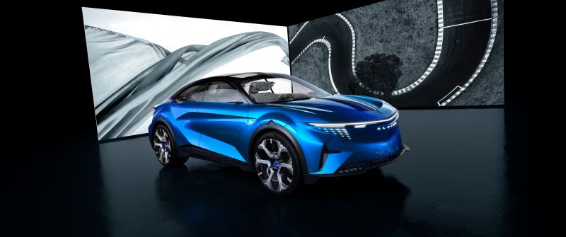 Alpine A390_B, Fastback, 2024, 5K, 8K, Dark background, Electric crossover