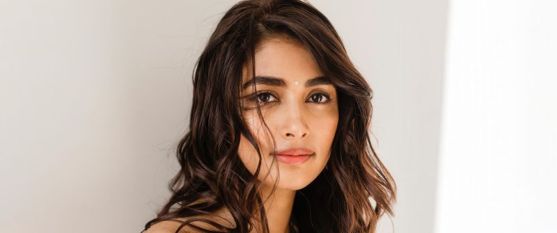 Pooja Hegde, Closeup, Indian actress, 5K, Portrait