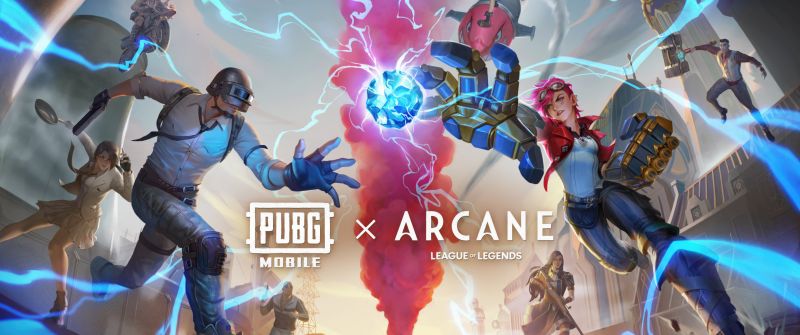 PUBG MOBILE, Arcane: League of Legends, Jinx, Vi (LoL)