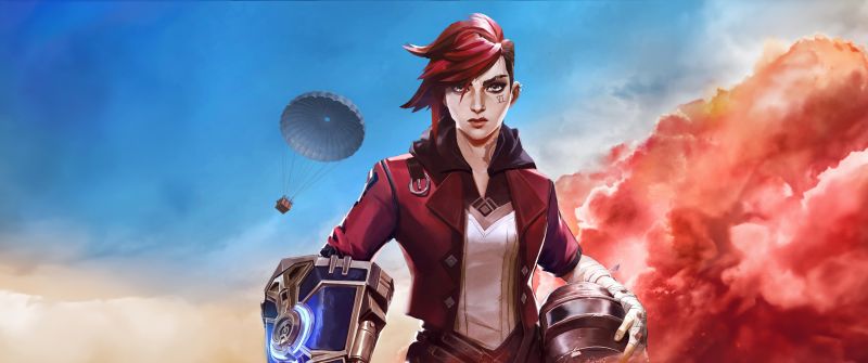 Vi (Arcane), PUBG MOBILE, 5K, 8K, PUBG helmet, Vi (LoL), Arcane: League of Legends