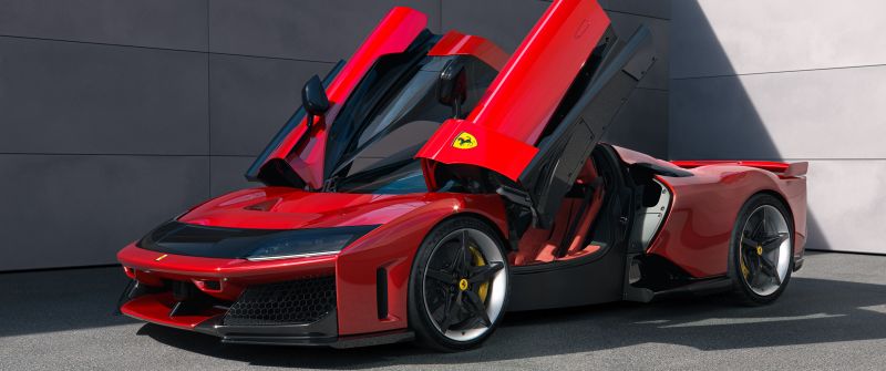 Ferrari F80, 2025, Supercars, Red cars, 5K