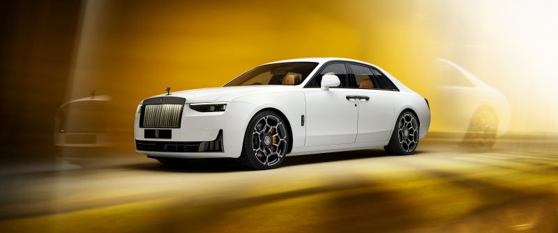 Rolls-Royce Black Badge Ghost Series II, 2024, 12K, 5K, 8K, 10K, Golden background