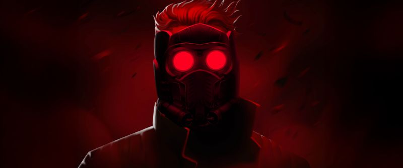 Star-Lord, Red aesthetic, Red background, Marvel Superheroes, 5K