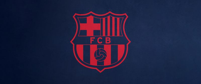 FCB, Crest, Navy blue background, FC Barcelona