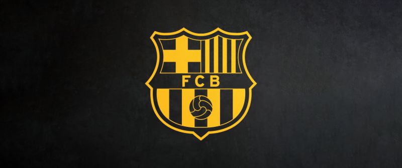 FCB Crest, Dark background, 5K, FC Barcelona