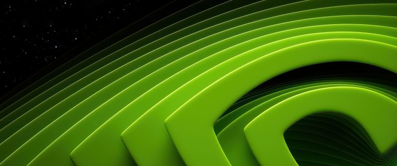 Nvidia Logo, Futuristic, Green aesthetic, Abstract background