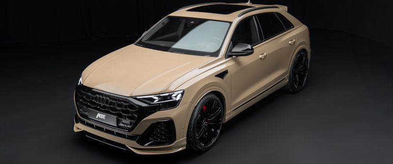 ABT Audi Q8 quattro S line, 2024, 5K, Audi Q8, Dark background