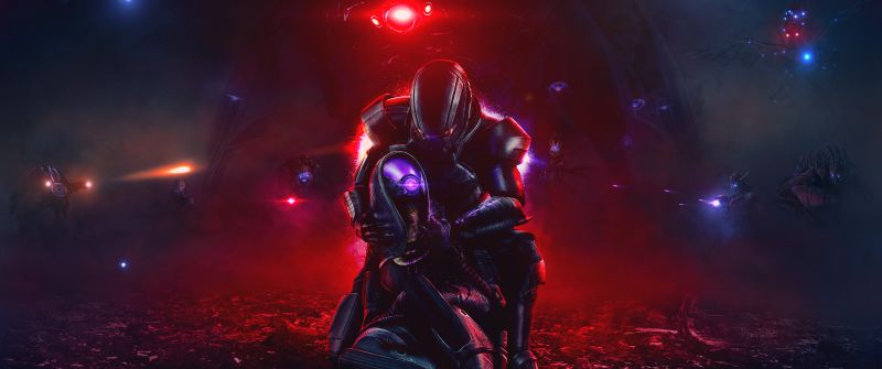 Mass Effect, Tali'Zorah, Commander Shepard, 5K, 8K