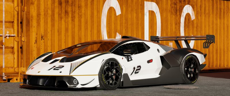 Lamborghini Essenza SCV12, CGI, Track cars