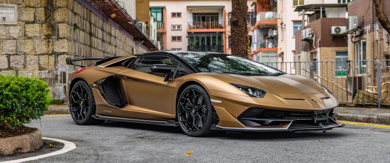 Lamborghini Aventador SVJ Roadster, Sports car, 8K, 5K