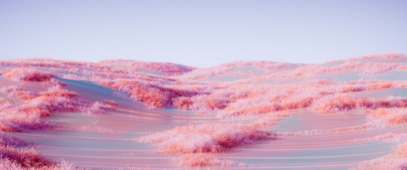 Landscape, Pink aesthetic, Surreal, Digital Art, 5K, Microsoft Design