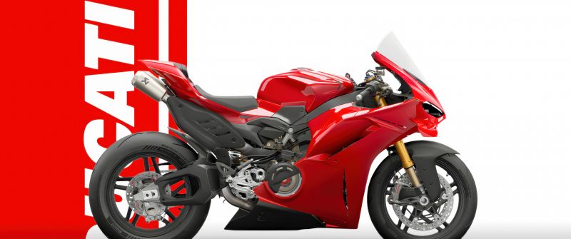 Ducati Panigale V4 S, Red aesthetic, 5K, Sports bikes