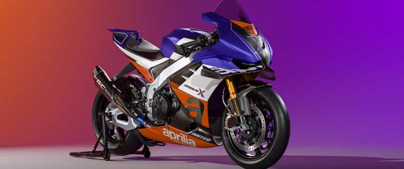 Aprilia RSV4 XTrenta, 2024, Gradient background, Sports bikes