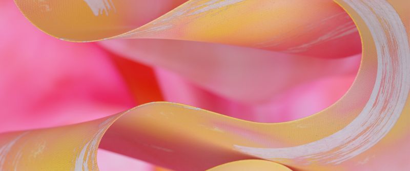 Ribbon, Abstract background, Aesthetic, Pastel, Microsoft Design