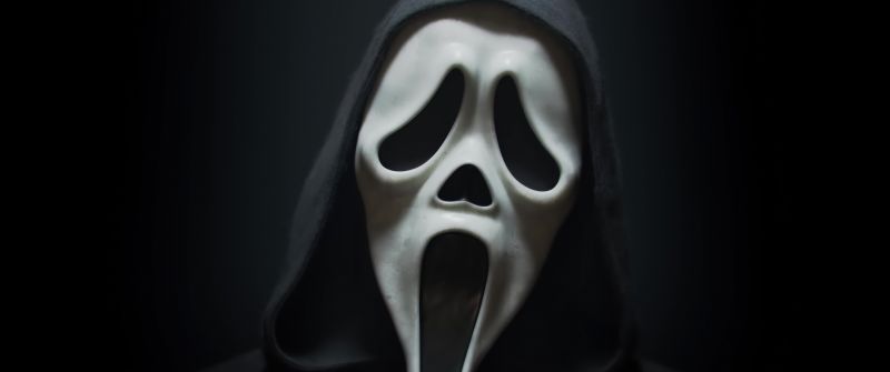 Ghostface, Mortal Kombat 1: Khaos Reigns, Dark background, 5K