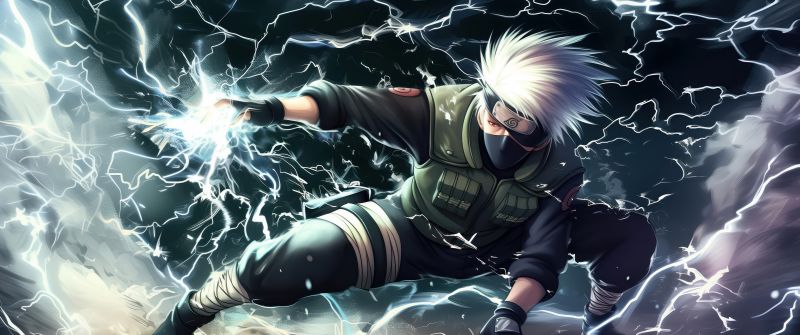 Kakashi Hatake, Artwork, AI art, Naruto, 5K