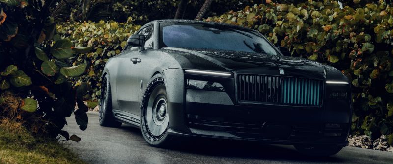 Rolls-Royce Spectre, Black cars, 5K, 8K