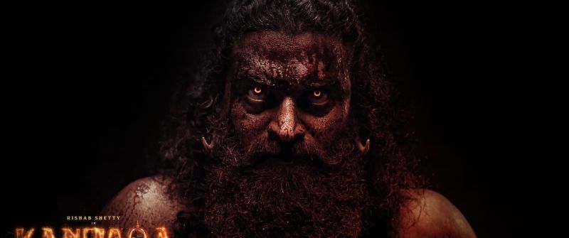 Rishab Shetty, Kantara: Chapter 1, 5K, Dark background, 2025 Movies