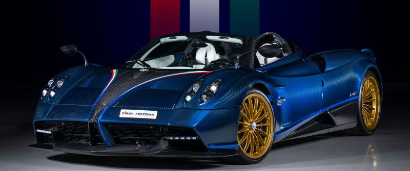 Pagani Huayra Roadster, Dark aesthetic, Supercar, Dark background