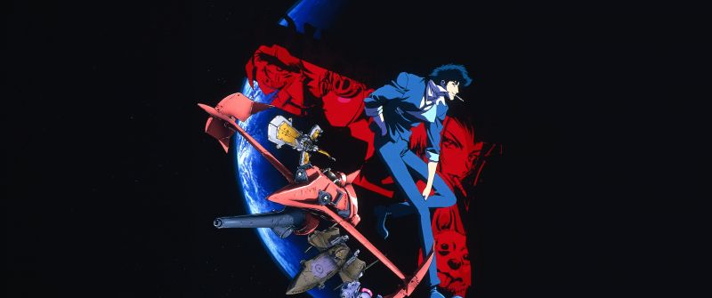 Cowboy Bebop, Dark background, Faye Valentine, Spike Spiegel, 5K