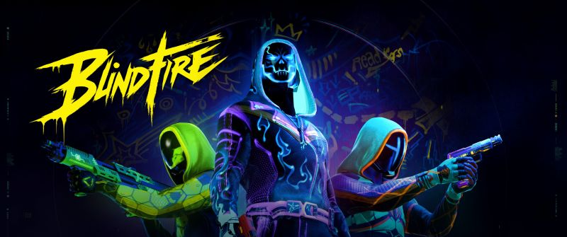 Blindfire, Key Art, 2024 Games, Neon