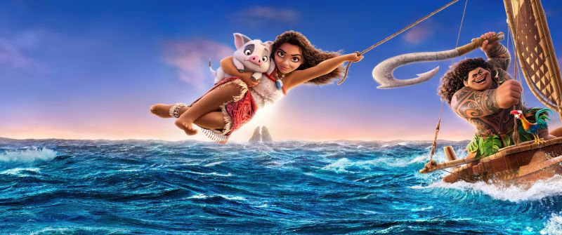 Moana 2, Poster, 5K, Disney Animation, 2024 Movies