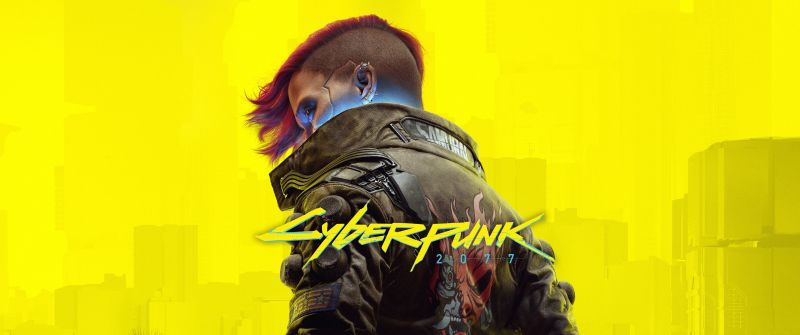 Cyberpunk 2077, Cover Art, Female V, Yellow background