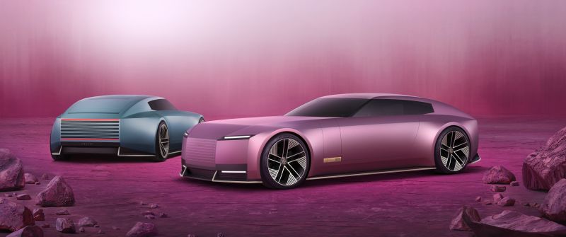 Jaguar Type 00, Concept cars, Pink aesthetic, Pink background