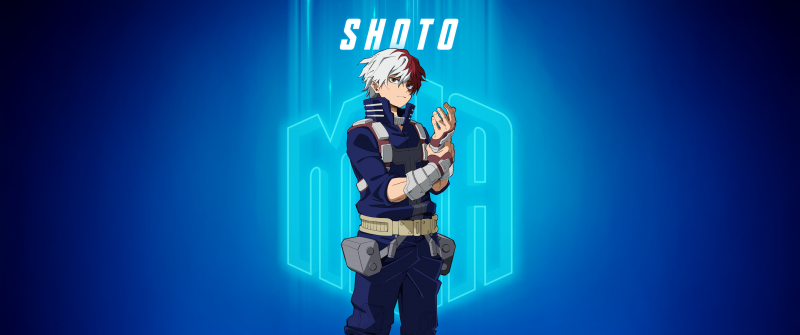 My Hero Academia, Shoto Todoroki, Season 7, 5K, Blue background