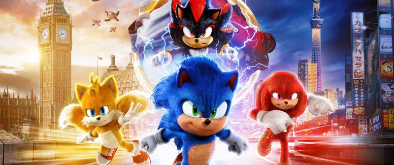 Sonic the Hedgehog 3, Ultrawide, Shadow the Hedgehog, 5K, 2024 Movies