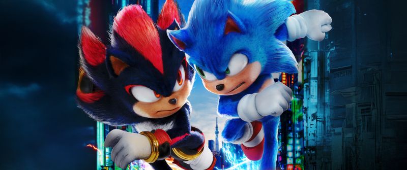 Sonic the Hedgehog 3, Cover Art, 2024 Movies, Shadow the Hedgehog, 5K