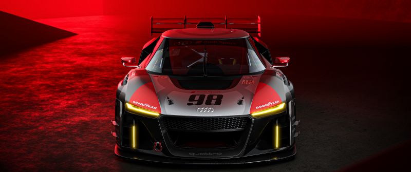 Audi R8 LMS GT3, Red aesthetic, Red background