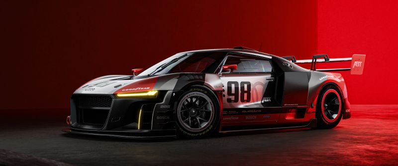 Audi R8 LMS GT3, CGI, Red background