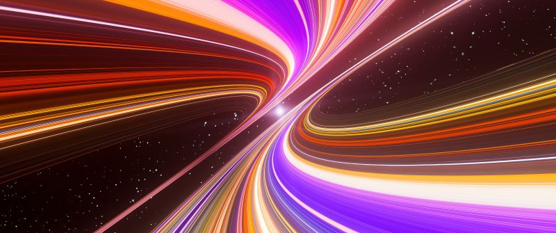 Cosmic, Light trails, Vibrant, Colorful space, Motion, Energy, Futuristic, Dynamic, Warp, Bright, Radiant, Universe, Swirling Vortex, Illumination, Neon, Velocity, Infinity, 5K