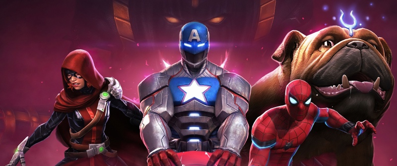 MARVEL Contest Of Champions, Superheroes, Lockjaw, Captain America, Spider-Man