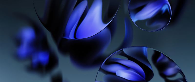 Lilac, Abstract art, Dark blue, 5K, Blue aesthetic, Dark aesthetic