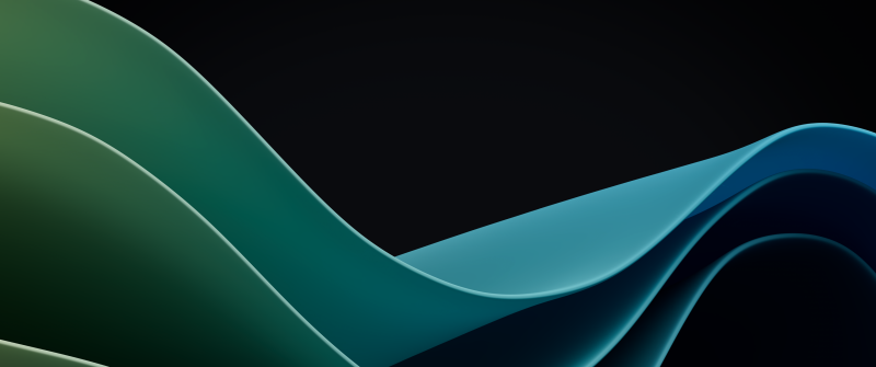 Windows 11 Waves, Green Blue, AMOLED