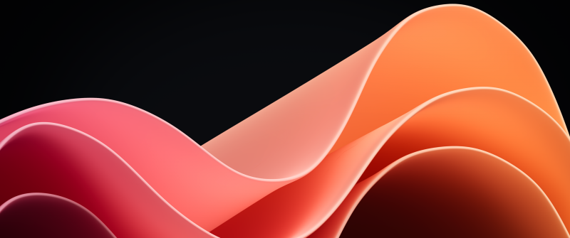 Windows 11 Waves, Pink Orange, AMOLED