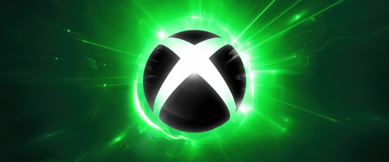 Xbox logo, Green aesthetic, 5K, Green background, Glowing