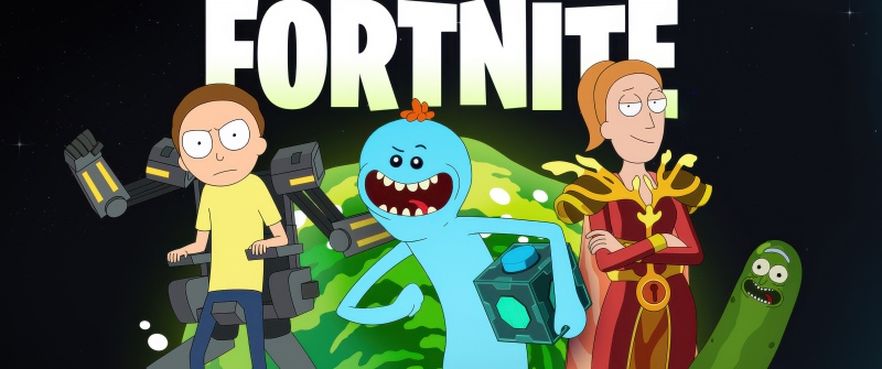 Fortnite, Mecha Morty, Mr. Meeseeks, Summer Smith, Morty Smith