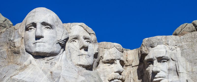 Mount Rushmore, Presidents, South Dakota, Black Hills, Blue Sky, George Washington, Thomas Jefferson, Theodore Roosevelt, Abraham Lincoln
