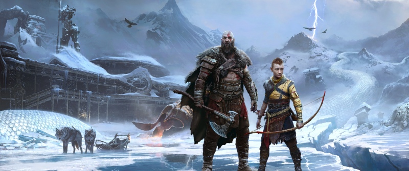 God of War Ragnarök, Poster, Kratos, Atreus