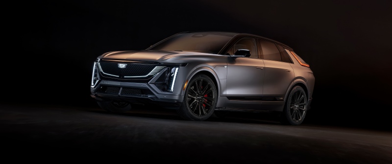 Cadillac Lyriq-V, 2026, Electric SUV, Dark background, 5K