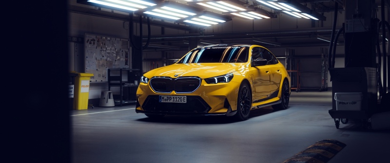 BMW M5 M Performance Parts, 8K, 5K, Yellow cars, BMW M5