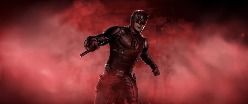 Daredevil: Born Again, Charlie Cox, Matt Murdock, Red aesthetic, Red background, 5K, 2025 series