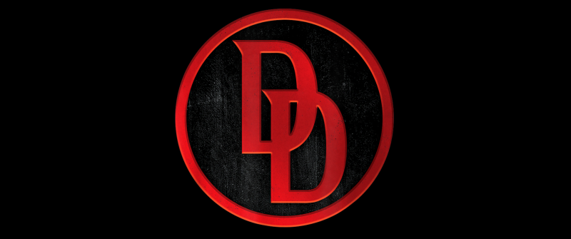 Daredevil: Born Again, Logo, Black background, AMOLED, 5K, 8K