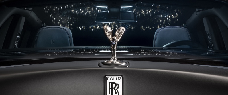 Rolls-Royce Phantom, Exterior, 5K, Dark background, Spirit of Ecstasy